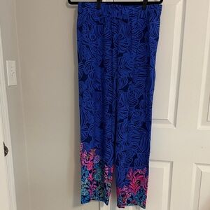 Blue Floral Women's Pants